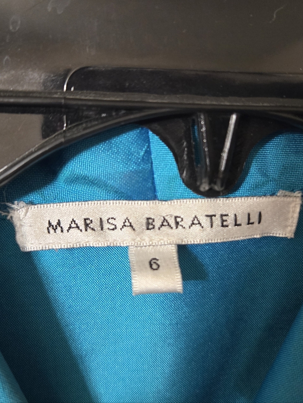 Teal Button Up Top w/Attached Poke a dot Belt, Size 6, Like New - Picture 5 of 14